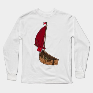 Red sail dinghy Long Sleeve T-Shirt